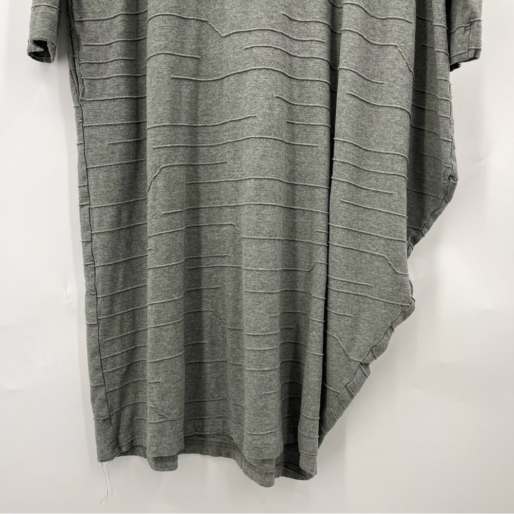 OSKA 2 (US 8/10/12) midi asymmetrical dress long sleeve Sage green textured wave - Picture 4 of 11